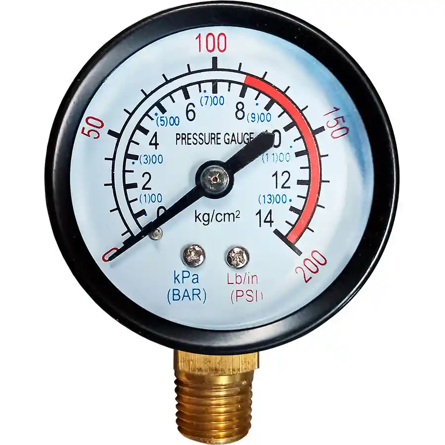 Manómetro De 200 Psi Vertical Conexión De ¼”