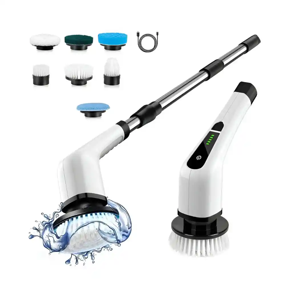 Cepillo Limpieza 9 En 1 Electrico Recargable Giratorio Hogar Auto