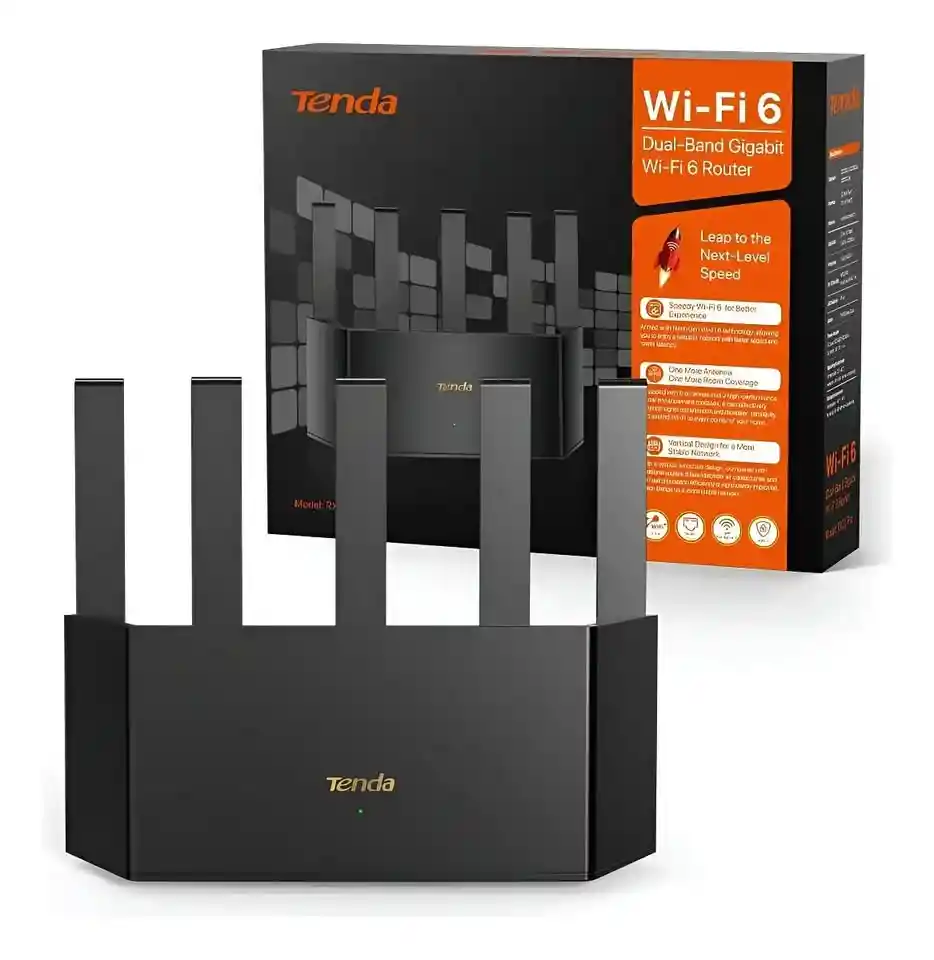 Router Tenda Tx2l-pro Wi-fi 6 De Doble Banda 2.4ghz Y 5ghz, Con 5 Antenas, Puertos Gigabit, Wi-fi+, Control Parental Y Cobertura De Hasta 1km