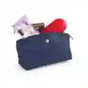 Bolso Cartera Mano Grande Plegable Cosmetiquera Incluida Azul