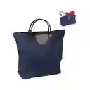 Bolso Cartera Mano Grande Plegable Cosmetiquera Incluida Azul