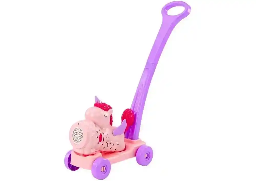 Máquina Caminador De Burbujas En Luces De Unicornio Rosa