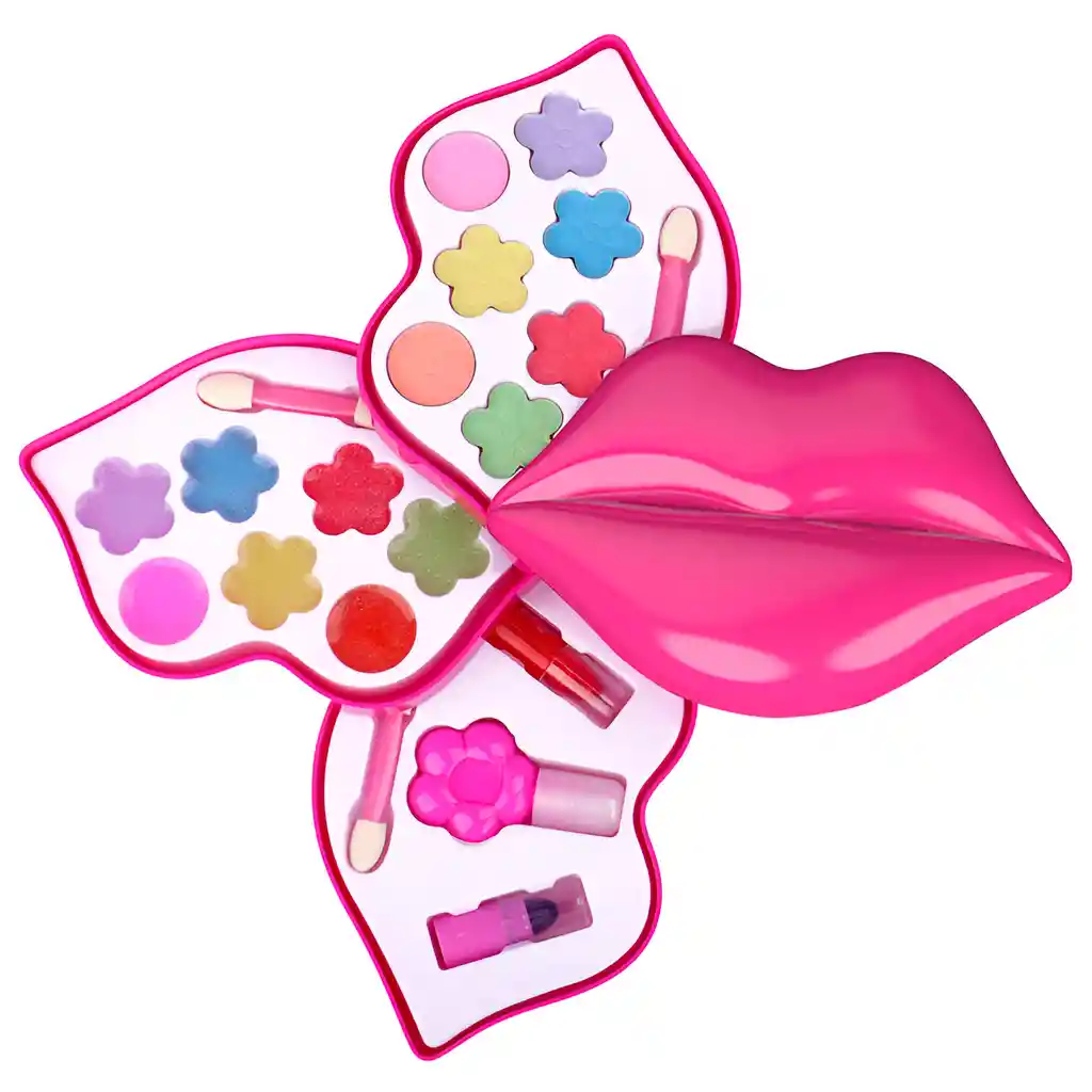Kit De Maquillaje Niñas Juguete Princesas Figura Kiss