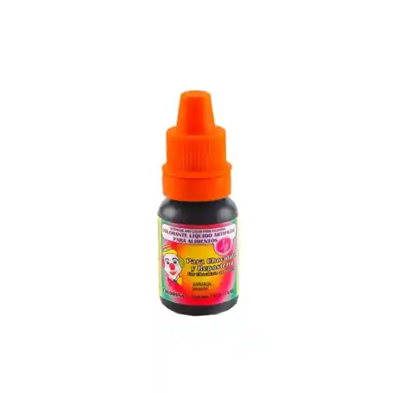 Colorante Naranja Liquido Artificial Para Alimentos Reposteria 7ml