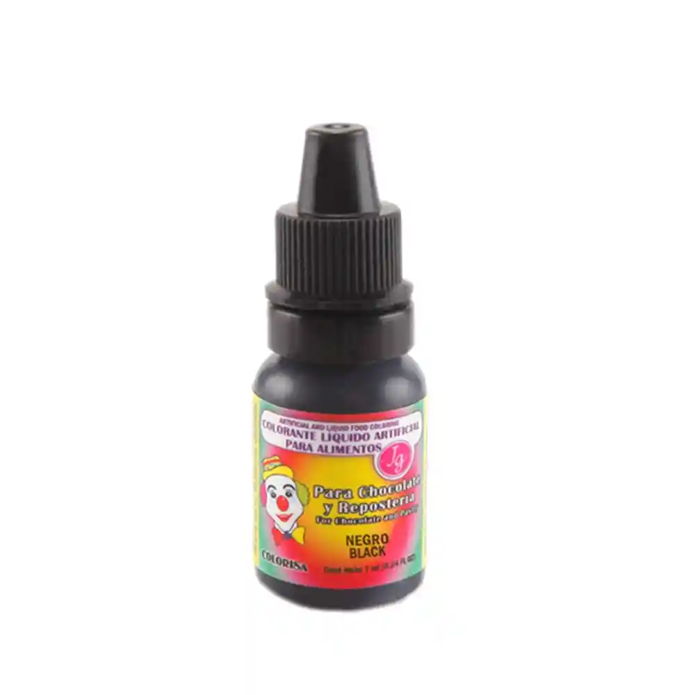Colorante Negro Liquido Artificial Para Alimentos Reposteria 7ml