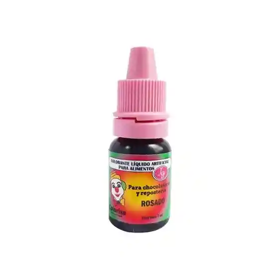 Colorante Rosado Liquido Artificial Para Alimentos Reposteria 7ml