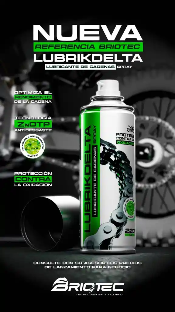 Lubricante De Cadena Spray Lubrikdelta 220ml