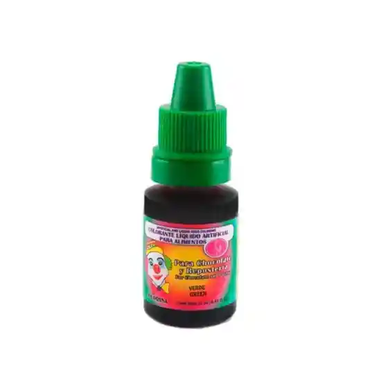 Colorante Verde Liquido Artificial Para Alimentos Reposteria 12ml
