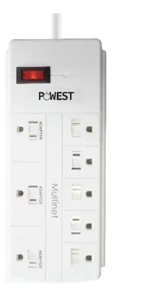 Multitoma Regleta Supresor De Picos 8 Salidas Powest 1800w C