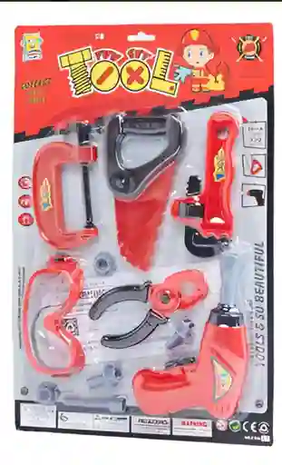 Set Kit Juego De Herramientas Niños Infantil Taladro Gafas