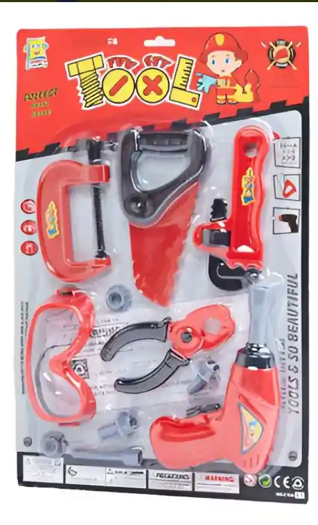 Set Kit Juego De Herramientas Niños Infantil Taladro Gafas
