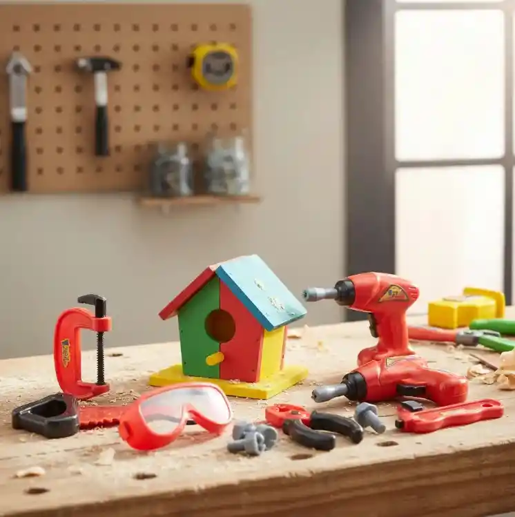 Set Kit Juego De Herramientas Niños Infantil Taladro Gafas