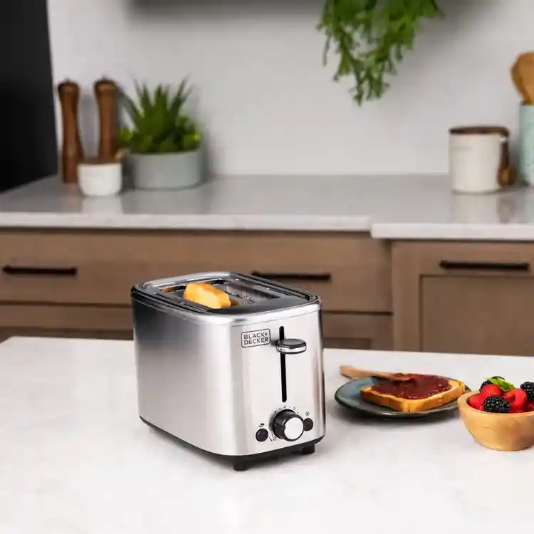 Tostadora De Pan Black+decker 2 Puestos Tr0012ss Gris Plateado