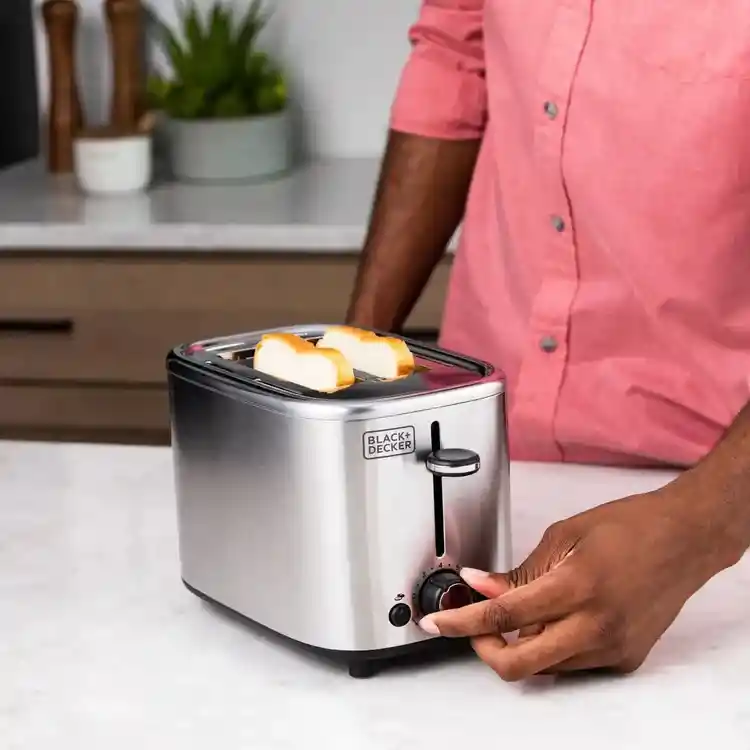 Tostadora De Pan Black+decker 2 Puestos Tr0012ss Gris Plateado