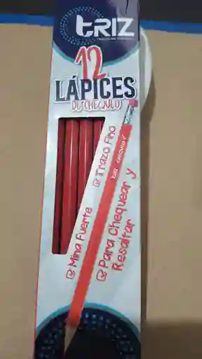 Caja De Lapiz Rojo Mina Fuerte Y Trazo Fino