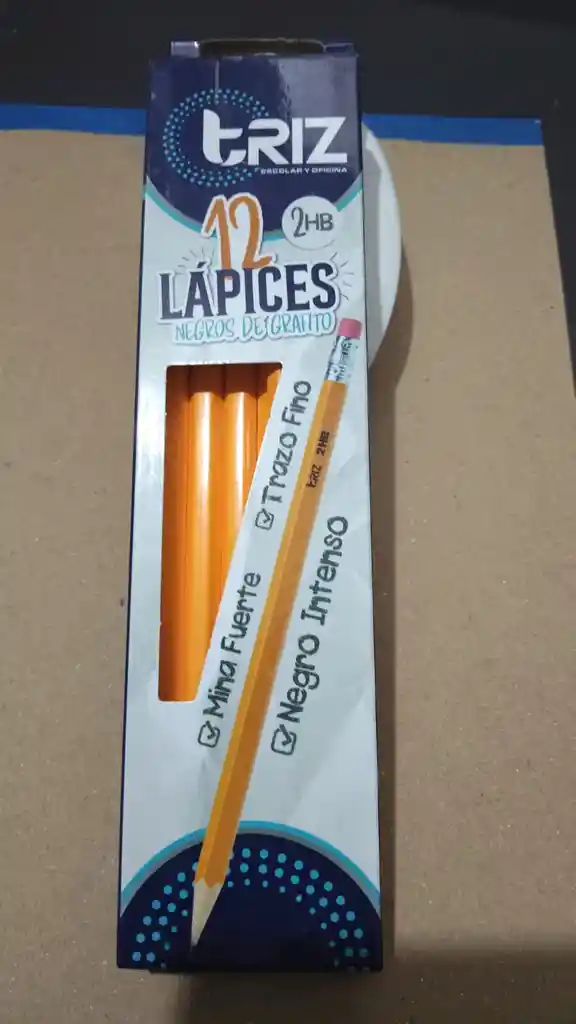 Caja De Lapiz Negro De Grafito X 12 Unidades