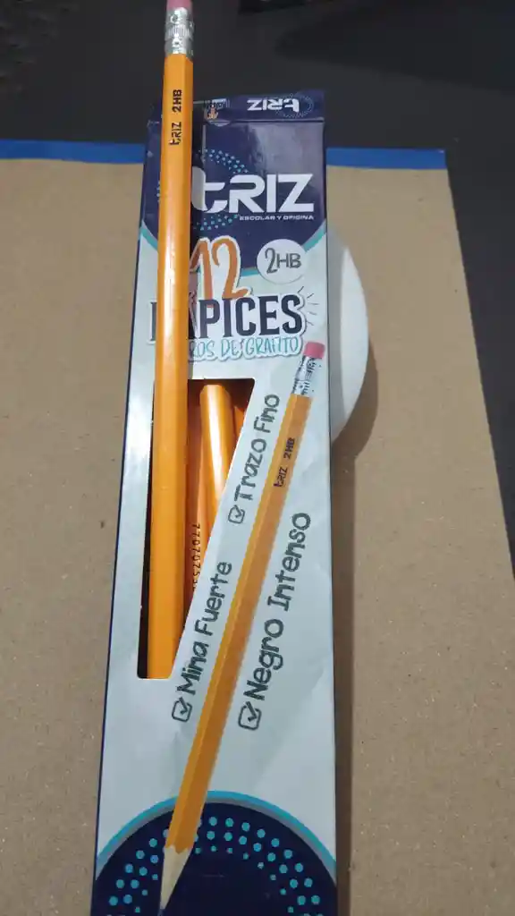 Caja De Lapiz Negro De Grafito X 12 Unidades