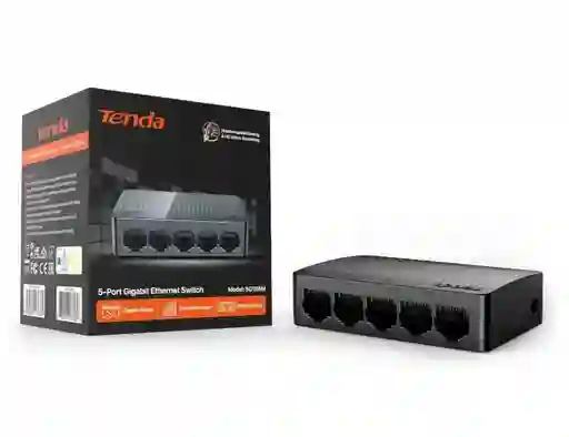 Switch De Red Gigabit Tenda Sg105 | 5 Puertos Rj45 1000 Mbps | Expande Tu Conexión Ethernet