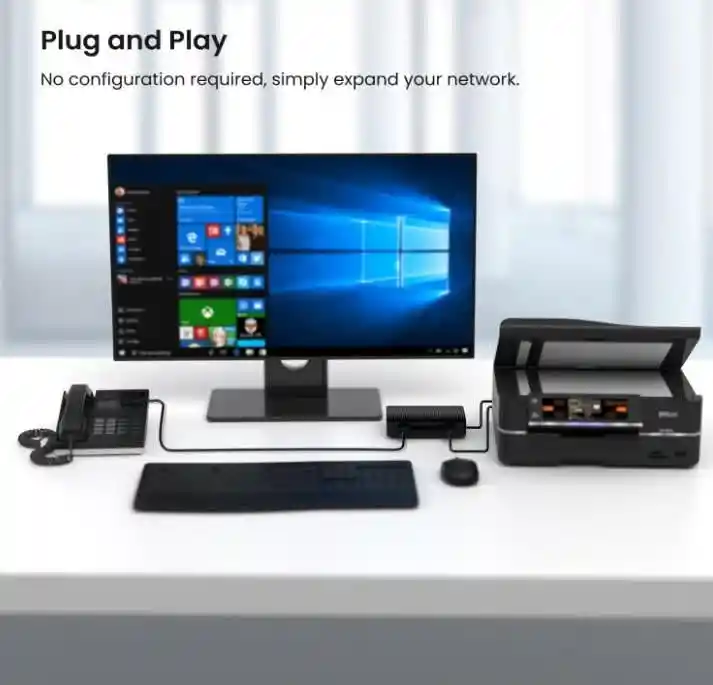 Switch De Red Gigabit Tenda Sg105 | 5 Puertos Rj45 1000 Mbps | Expande Tu Conexión Ethernet