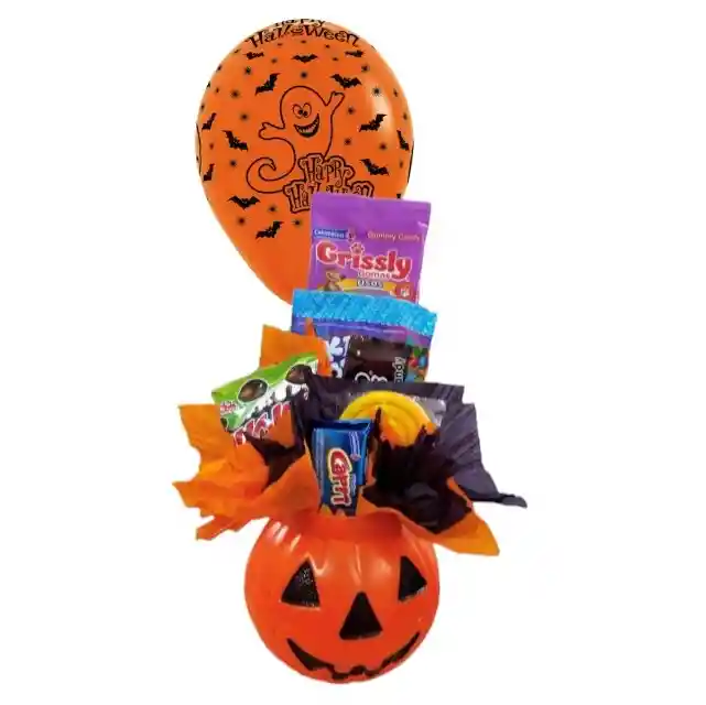 Ancheta Calabaza De Halloween Con Dulces