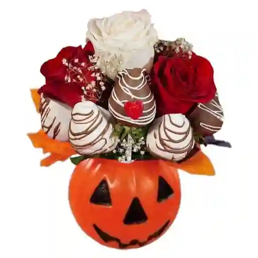Ancheta De Fresas Y Rosas De Halloween