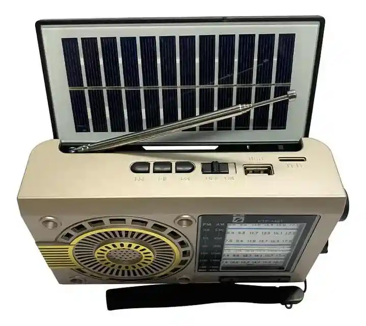 Radio Viena Solar Recargable Am/fm/sw Con Usb, Microsd Y Linterna