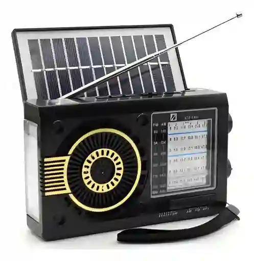 Radio Viena Solar Recargable Am/fm/sw Con Usb, Microsd Y Linterna