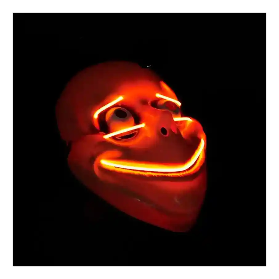Mascara Purga Purge Momo Halloween Luces Luz Led Piel Momo Luz Led