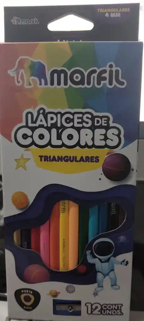 Caja De Colores Triangulares X 12 Unidades