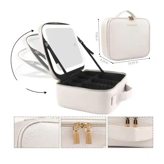 Organizador De Maquillaje Con Espejo Led