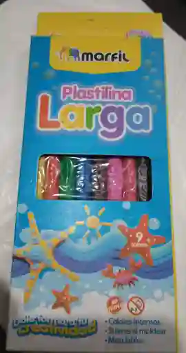 Caja De Plastilina Larga X9 Colores
