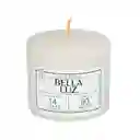 Veladora Bella Luz N3 5x5cm Blanco 90 Gr Parafina N3