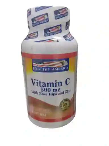 Vitamina C 500 Mg Con Rose Hips And Zinc Healthy America