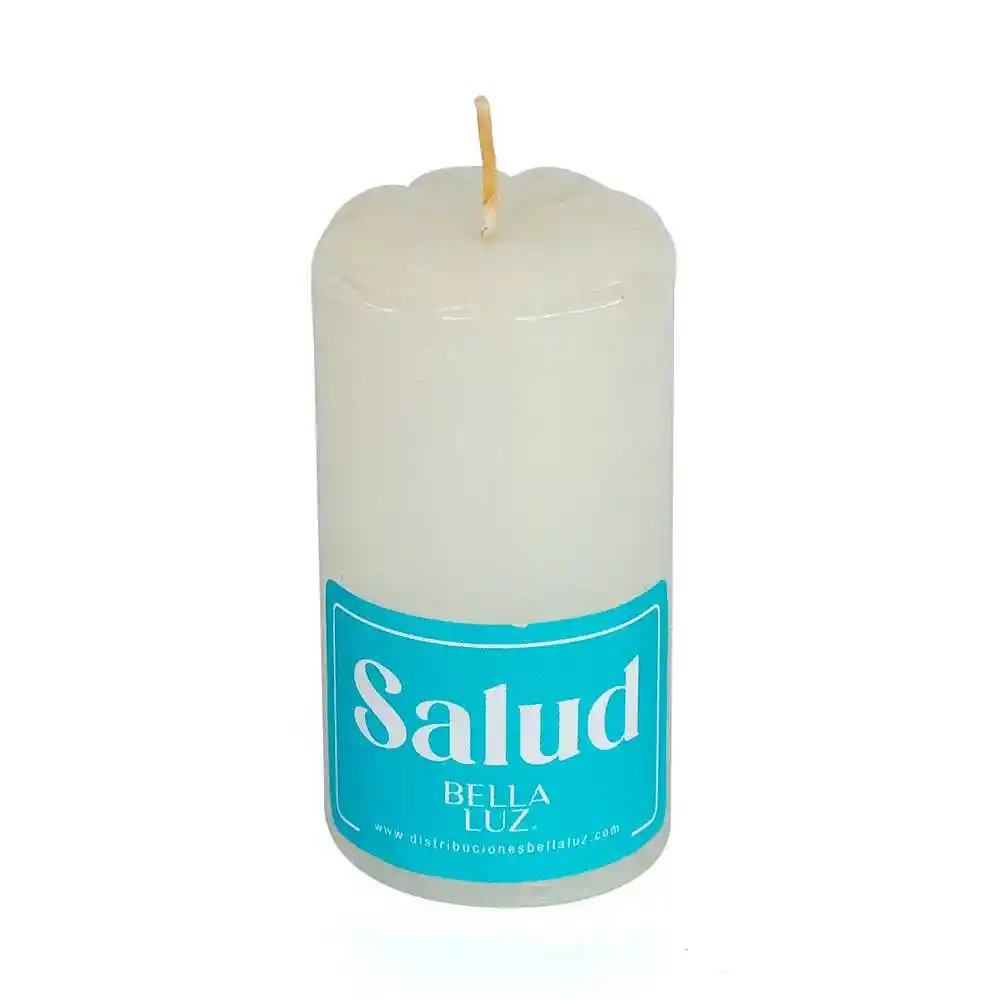 Veladora Bella Luz N2 4x8cm Blanco 100 Gr Parafina