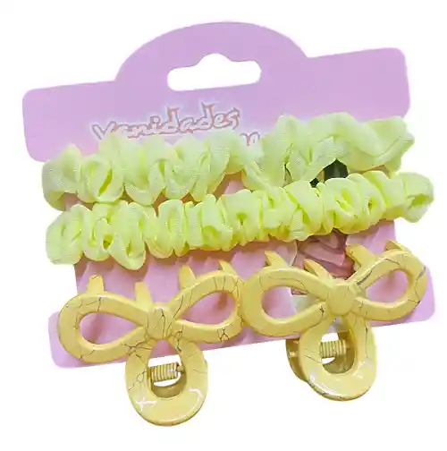 Caimanes Para El Cabello Set De Ganchos Y Coleros