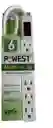 Multinet Regleta Powest Multitoma 6 Salidas Cable 1800w Blanco