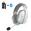 Diadema Gamer Jyr Astronix Inalámbrica Y Bth Blanca Rgb Pc Xbox Ps