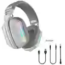 Diadema Gamer Jyr Astronix Inalámbrica Y Bth Blanca Rgb Pc Xbox Ps