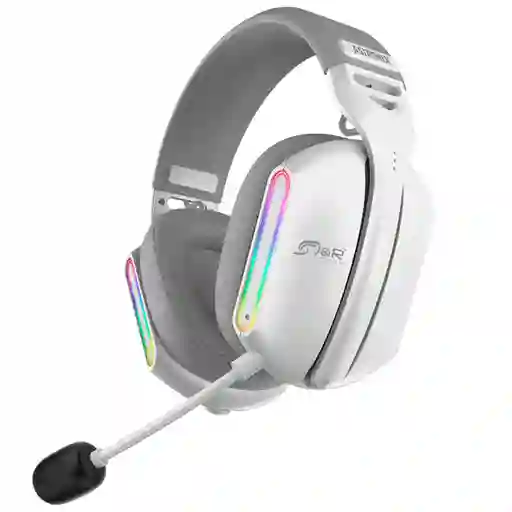 Diadema Gamer Jyr Astronix Inalámbrica Y Bth Blanca Rgb Pc Xbox Ps
