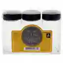 Frascos Para Especias En Vidrio 3 Unidades Por Tapas