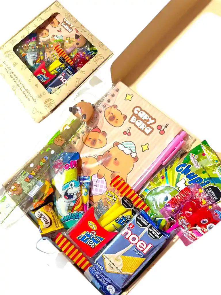 Regalo Especial Para Niñas Con Libreta De Capibara, Dulces, Galletas Y Mas - Dia De Los Niños