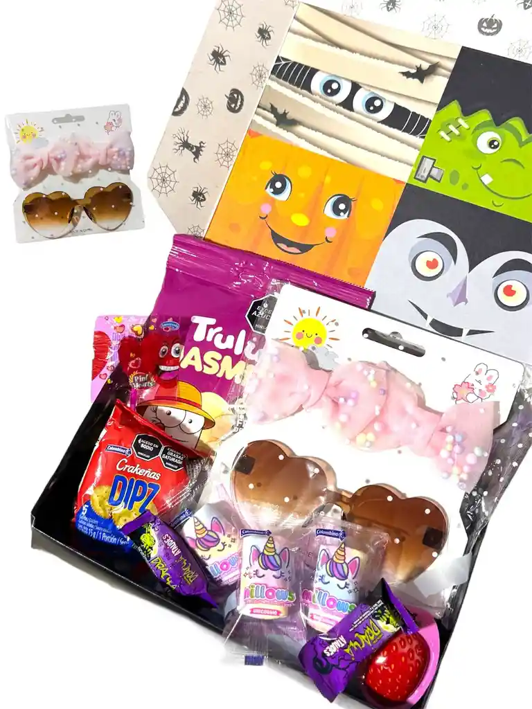 Regalo Especial Para Niñas Con Kit De Gafas, Dulces, Galletas Y Mas - Feliz Dia De Halloween - Dia De Los Niños - 31 De Octubre