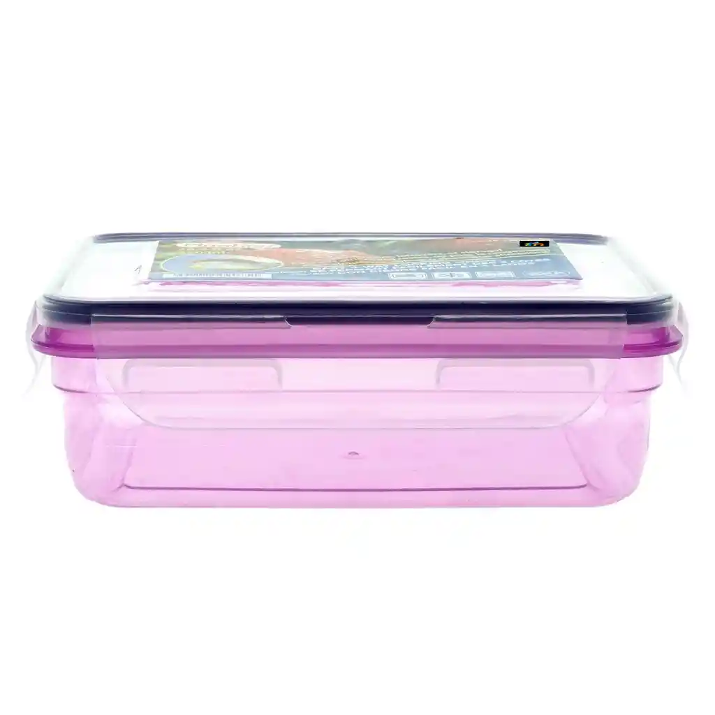 Recipiente Apto Para Microondas Con Cierre En 4 Lados