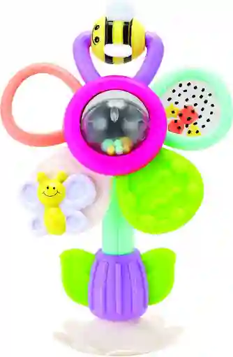 Juguete Sensorial Bebés Flor Sonidos Y Texturas Adherible