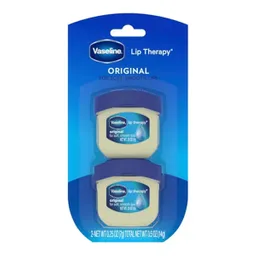 Vaseline Para Labios Lip Care Pack De 2 Unidades C/u 0.25 Oz (7 G) Total 0.5 Oz (14 G)