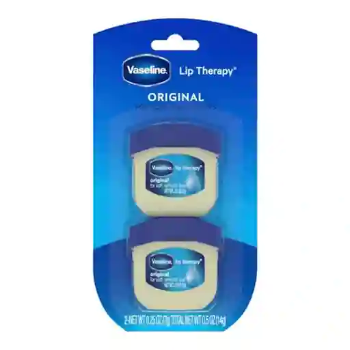 Vaseline Para Labios Lip Care Pack De 2 Unidades C/u 0.25 Oz (7 G) Total 0.5 Oz (14 G)