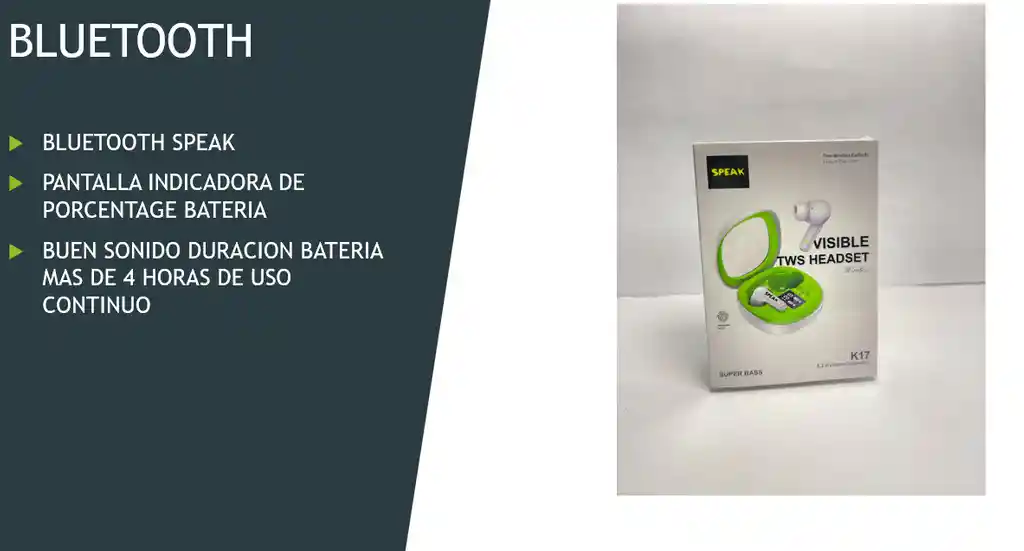 Audifonos Bluetooth Speak K17