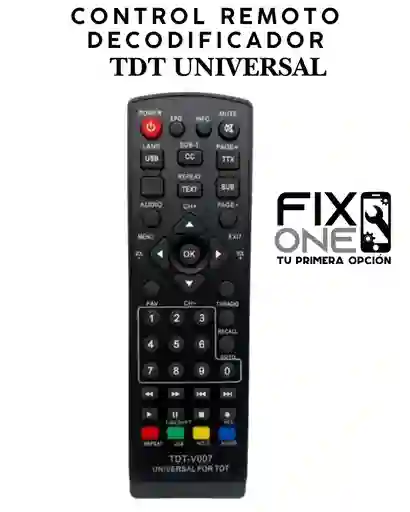 Control Remoto Decodificador Tdt Universal