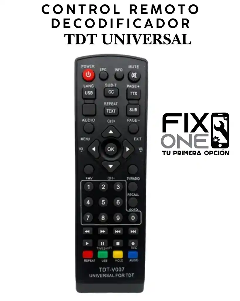 Control Remoto Decodificador Tdt Universal