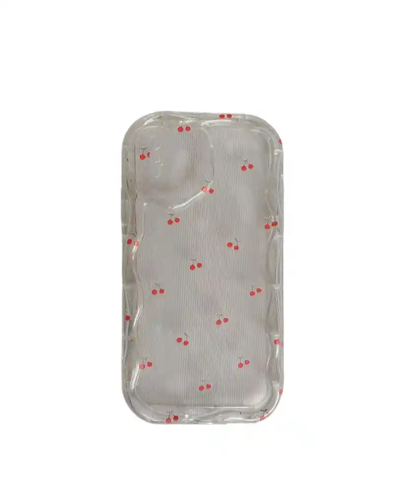 Forro Funda Transparente Con Cerezas Para Celular Iphone X/xs